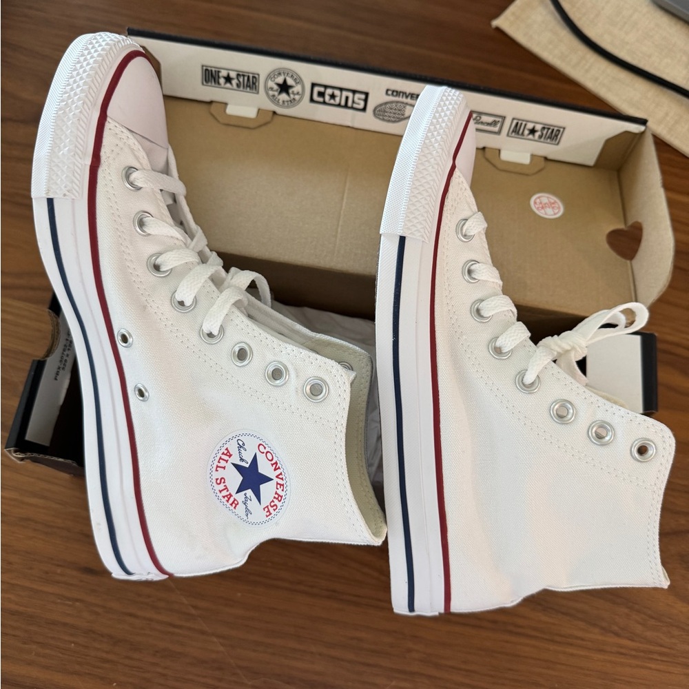 CONVERSE Chuck Taylor All Star White High Top Shoes - Picture 6 of 6